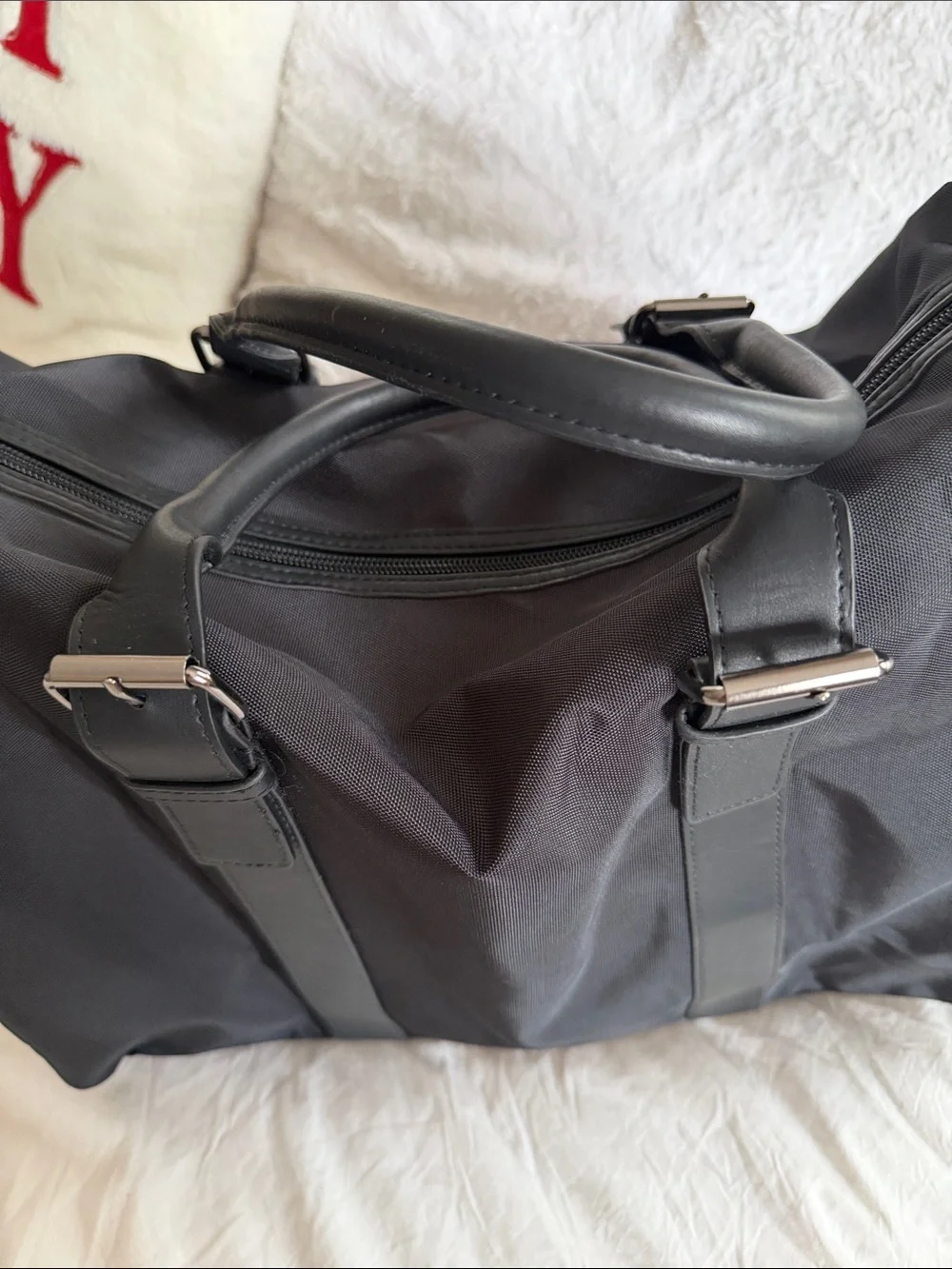 Michael Kors Black Men's Duffel with Leather Trim
